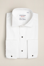 Ivory formal shirt with visible buttons