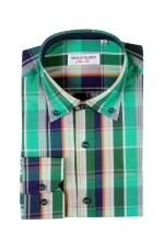Green checked shirt