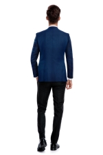Costum mire albastru imperial