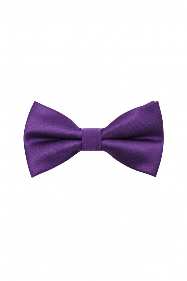 Purple silk bow tie with dots by Grazie Filipeti