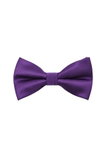 Purple silk bow tie with dots by Grazie Filipeti