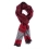 Burgundy cashmere scarf with pattern