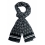 Black cashmere scarf with grey and white models