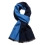 Dark blue cashmere scarf with two sides